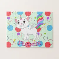 Kids Name Kitty Unicorn Puzzle Learning Activity