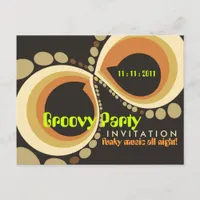 Groovy Funky Party Invitation template