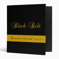 Martial Arts Journey Black Belt 3 Ring Binder