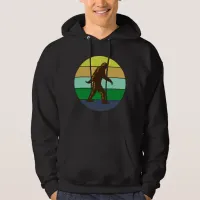 Vintage Sunset Bigfoot Sasquatch  Hoodie