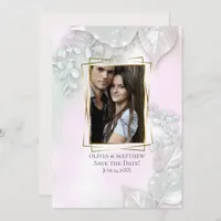 PHOTO SAVE THE DATE |  Wispy Pink Shimmer Invitation