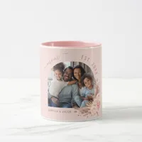 Mother photo pampas grass rose gold pink mom mug