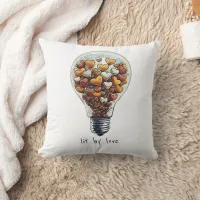 Lit by Love Throw Pillow