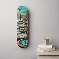 As Time Walks By AI Art Skateboard