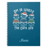 Om Is Where the Cats Are Festive Holiday Notebook