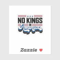 No Kings In America USA Retro Classic Sticker