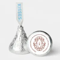 Victorian Monogram Crest Ornate Terracotta Wedding Hershey®'s Kisses®