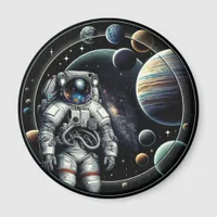 Vintage Astronaut and Planets Magnet