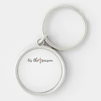Tis The Season Retro Classic Keychain