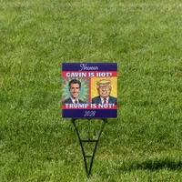 Jumbo Newsom is Hot, Trump is Not Funny Political Sign