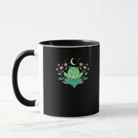 Cottagecore Goblincore Moon Flowers Forest Frog Mu Mug