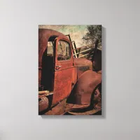 Abandoned Transportation, Old Abandoned Truck Canvas Print