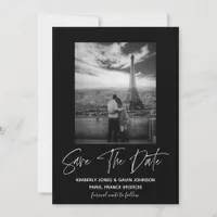 Minimal Photo Save the Date | Black and White