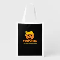 Trumpkin Make Halloween Great Again Jack O Lantern Grocery Bag