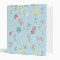 Hand Drawn Cute Stuff ID360 3 Ring Binder