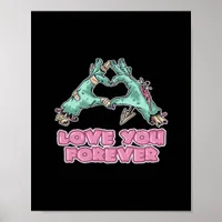 Zombie Classic - Skeleton Heart And Hands Poster