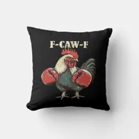 F-Caw-F Chicken Retro Classic Throw Pillow