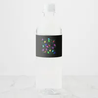 Christmas Lights -Let's Get Lit Lights- Merry & Br Water Bottle Label