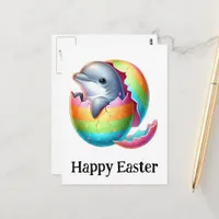 Adorable Funny Cute Easter Baby Doliphin Postcard