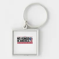 No Kings In America USA Minimal Clean Keychain