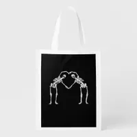 Two Skeleton Hearts Hands Classic Grocery Bag