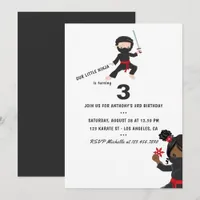 Ninja themed Birthday Party Invitation