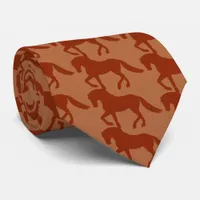 Chestnut Bay Horse Burgundy Patterned Neck Tie