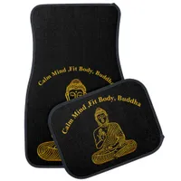 Golden Buddha in Calm Pose Car Floor Mat