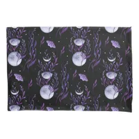 Moon and Purple Moth Pillowcase