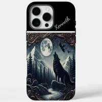 Wolf's Moonlight Serenade iPhone 16 Pro Max Case