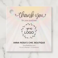 *~* Rainbow Sunbeams Hearts - Thank You Favor Tags