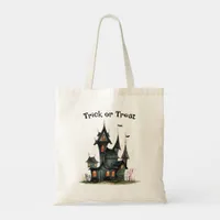 Creepy House Halloween Trick or Treat  Tote Bag