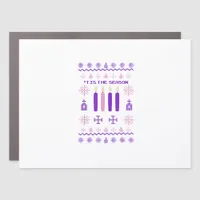 Tis The Season Sweater Christmas Xmas Catholic Car Magnet