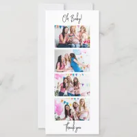 Photo Strip Photobooth Baby Shower Thanks Card