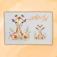 Monogrammed Baby Giraffe | Pillow Case