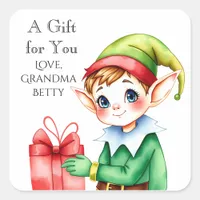 A Gift for You | Personalized Christmas Square Sticker