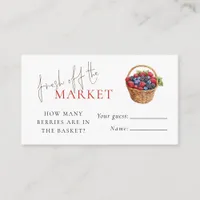 Fresh Off The Market Guess How Many Answer Card