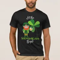 Shenanigans Leprechaun Shamrock St Patrick’s Day T-Shirt