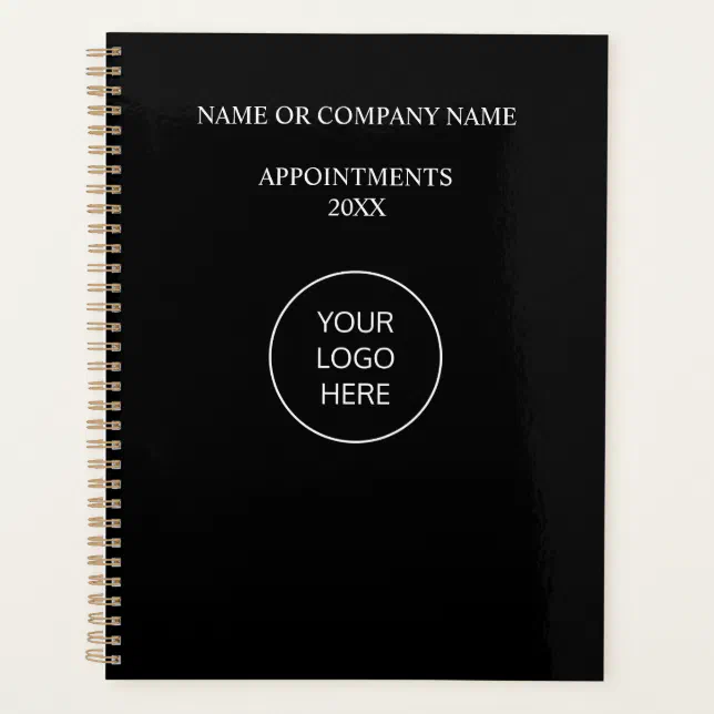 Logo Black White Business Appointment Book Planner