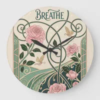 Rose Nouveau Wall Clock