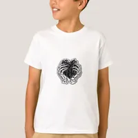 Skeleton Heart Hands Funny Playful Mood T-Shirt
