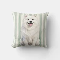 Watercolor Samoyed Dog Pillow Cover