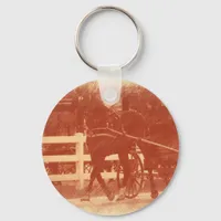 Amish Horse and Buggy Sepia Keychain