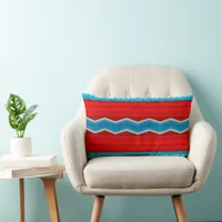 Southwest River Canyon Red and Turquoise Lumbar Pillow