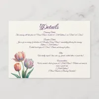 Romantic and Poetic Pastel Tulips Watercolor Enclosure Card