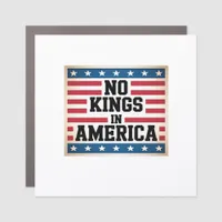 No Kings In America USA Vintage Graphic Car Magnet