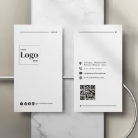 Modern Minimalist Black and White Company  Business Card