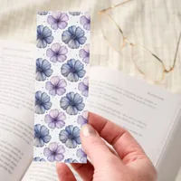 Floral Watercolor Pattern Lavender and Blue Bookmarks