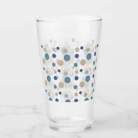 Sand and Blue Beach Color Dots Glass