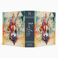 Personalized Floral Violin Music Sheet Binder